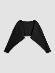 Solid Ribbed Bolero