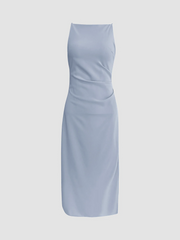 Silent Sea Boat Neck Midi Dress