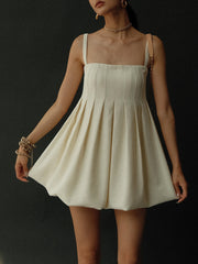 Sacred Dream Pleat Skater Short Dress