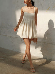 Sacred Dream Pleat Skater Short Dress