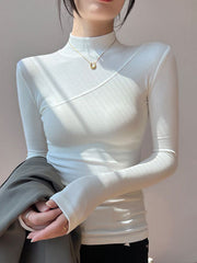 Vanilla Mock Neck Long Sleeve Top