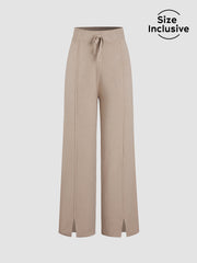 Ribbed Mystique Wide Leg Pants