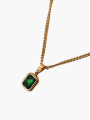 Spring Green Pendant Necklace