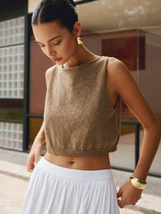 Cotton Blends Crop Top