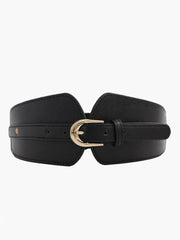 Wide Gold Buckle Belt