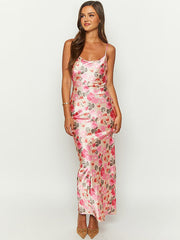 Romantic Floral Cami Long Dress