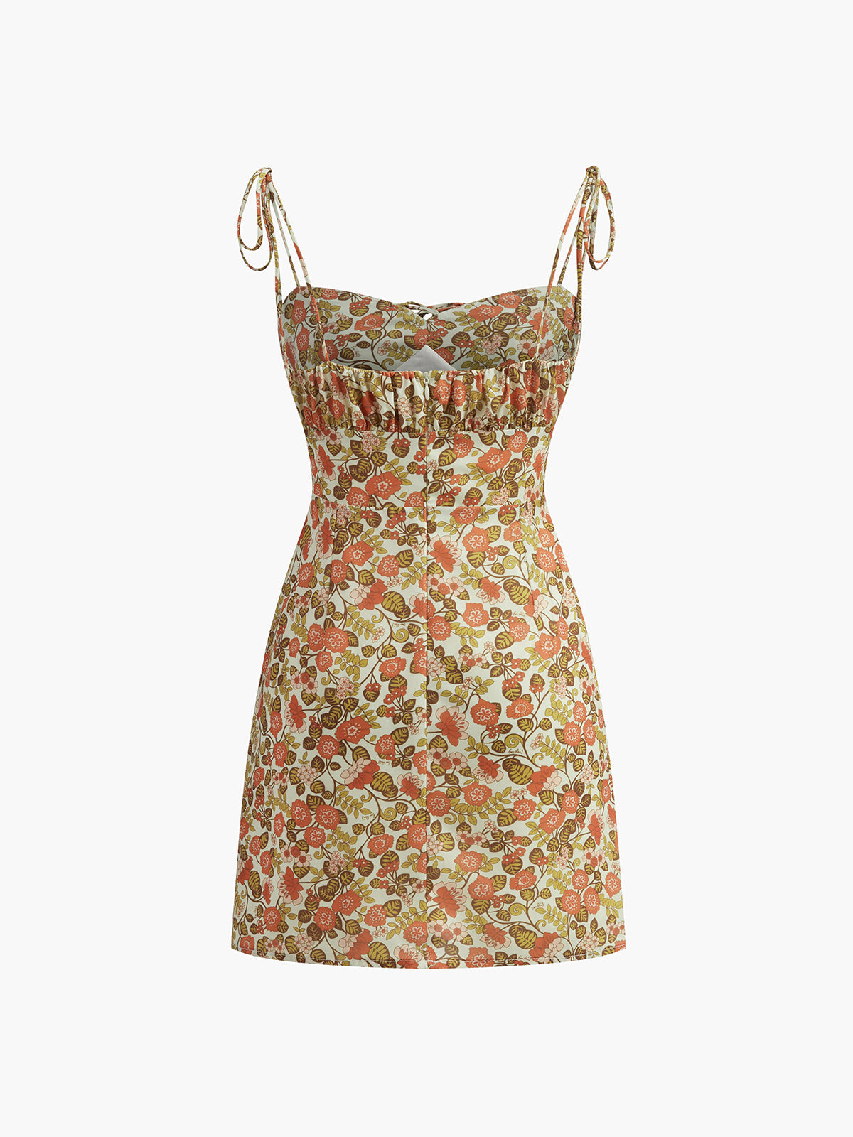 Floral Tie Front A Line Dress