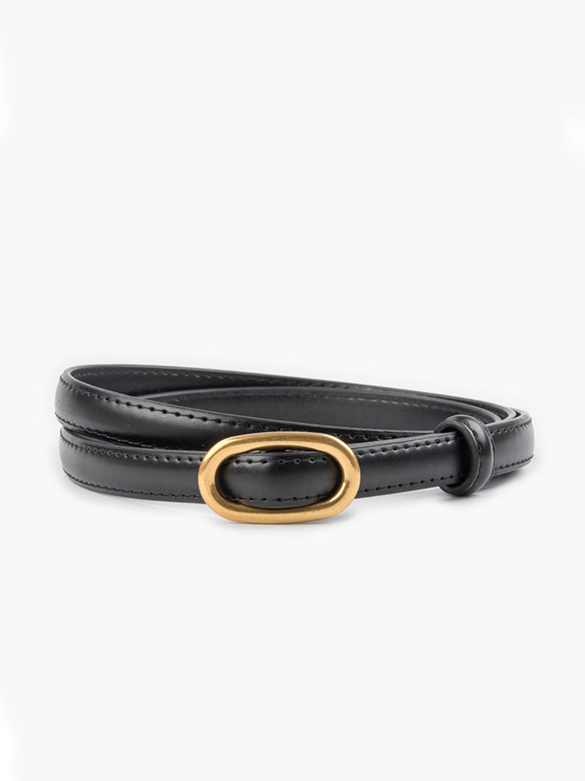 Simple Texture Metal Buckle Waist Belt