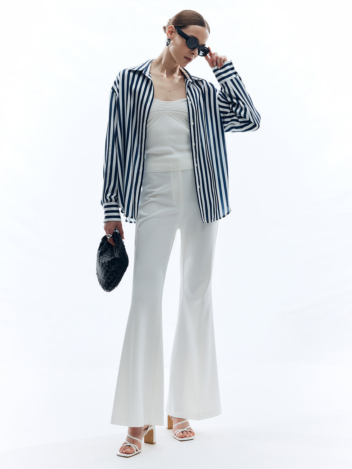 Shift Stripe Turndown Collar Shirt