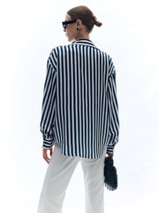 Shift Stripe Turndown Collar Shirt