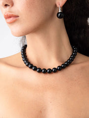 Elegant Black Onyx Bead Necklace