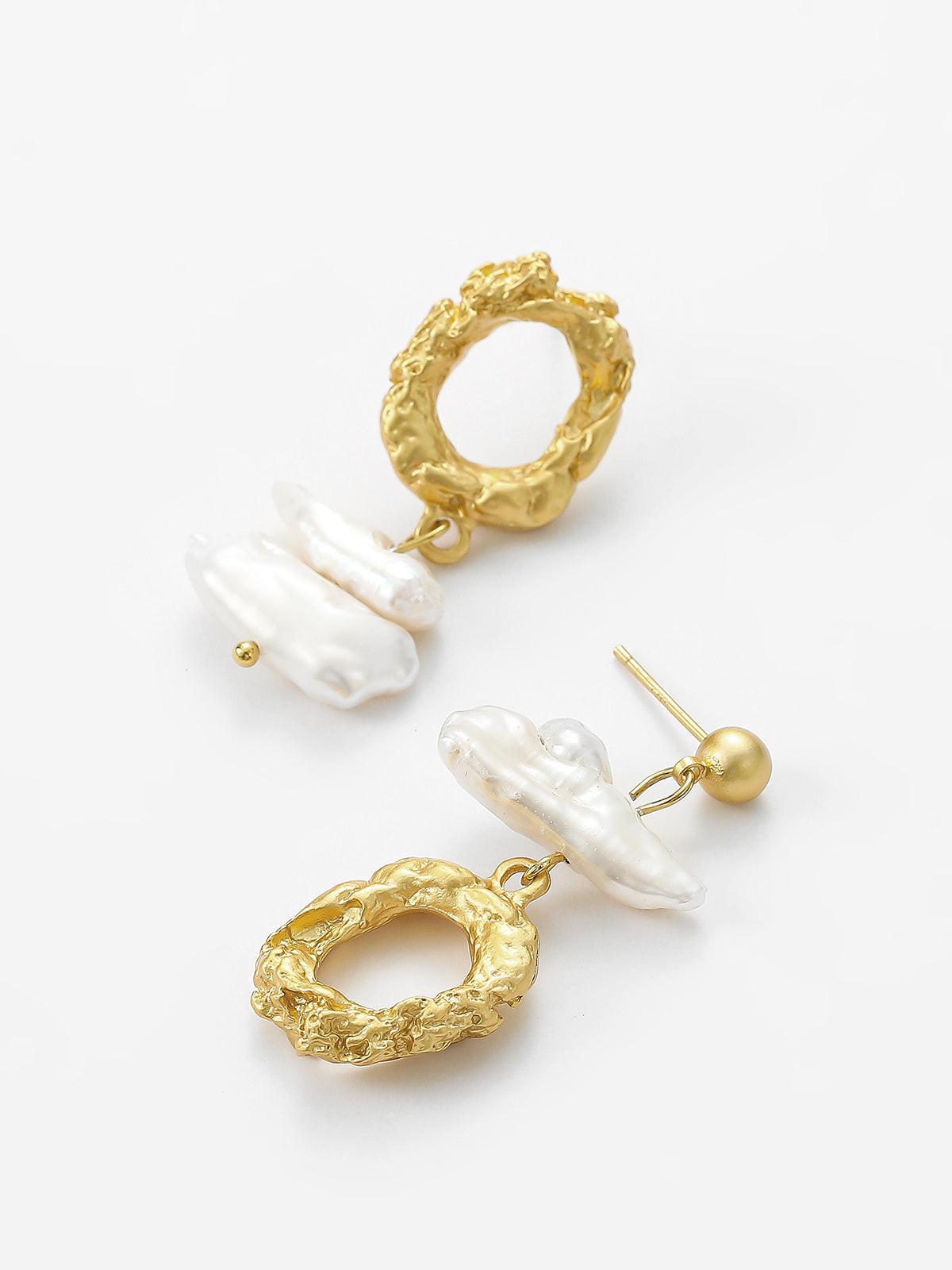 Asymmetric Pearl Earrings