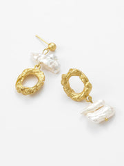 Asymmetric Pearl Earrings