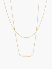 Double Layer Golden Drop Necklace