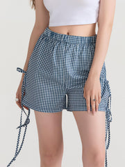 Plaid Bow Tie Shorts