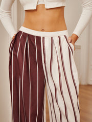 Two Tone Pinstripe Pocket Pants