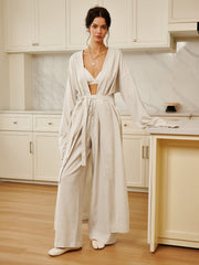 Solid Belted Draped Maxi Long Shirt