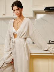 Solid Belted Draped Maxi Long Shirt