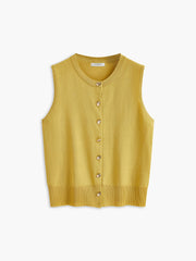 Breasted Jersey Sweater Vest