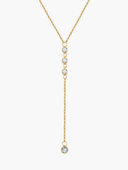 Rhinestone Lariat Drop Necklace