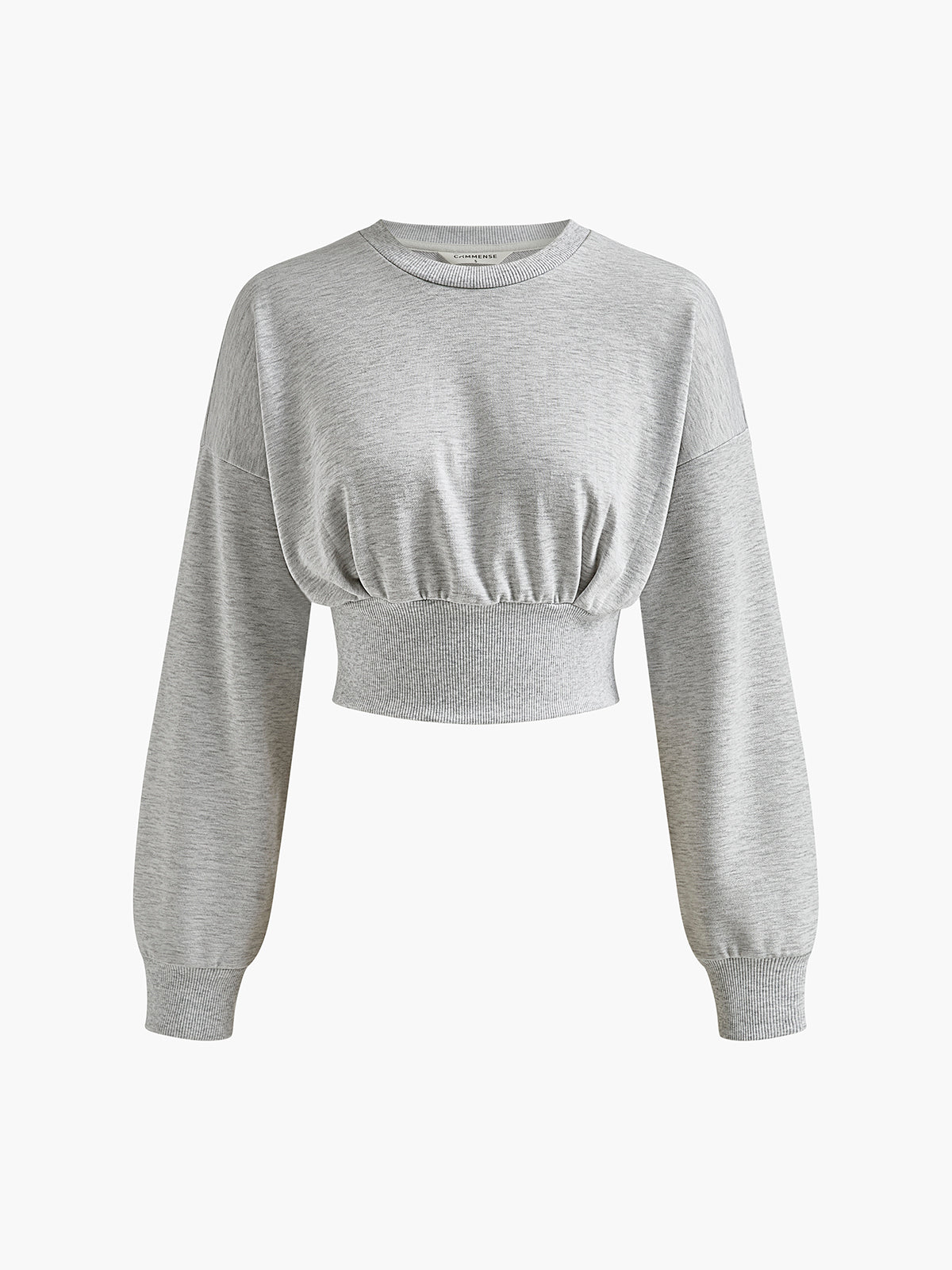 Cotton Pleated Corset Sweatshirt