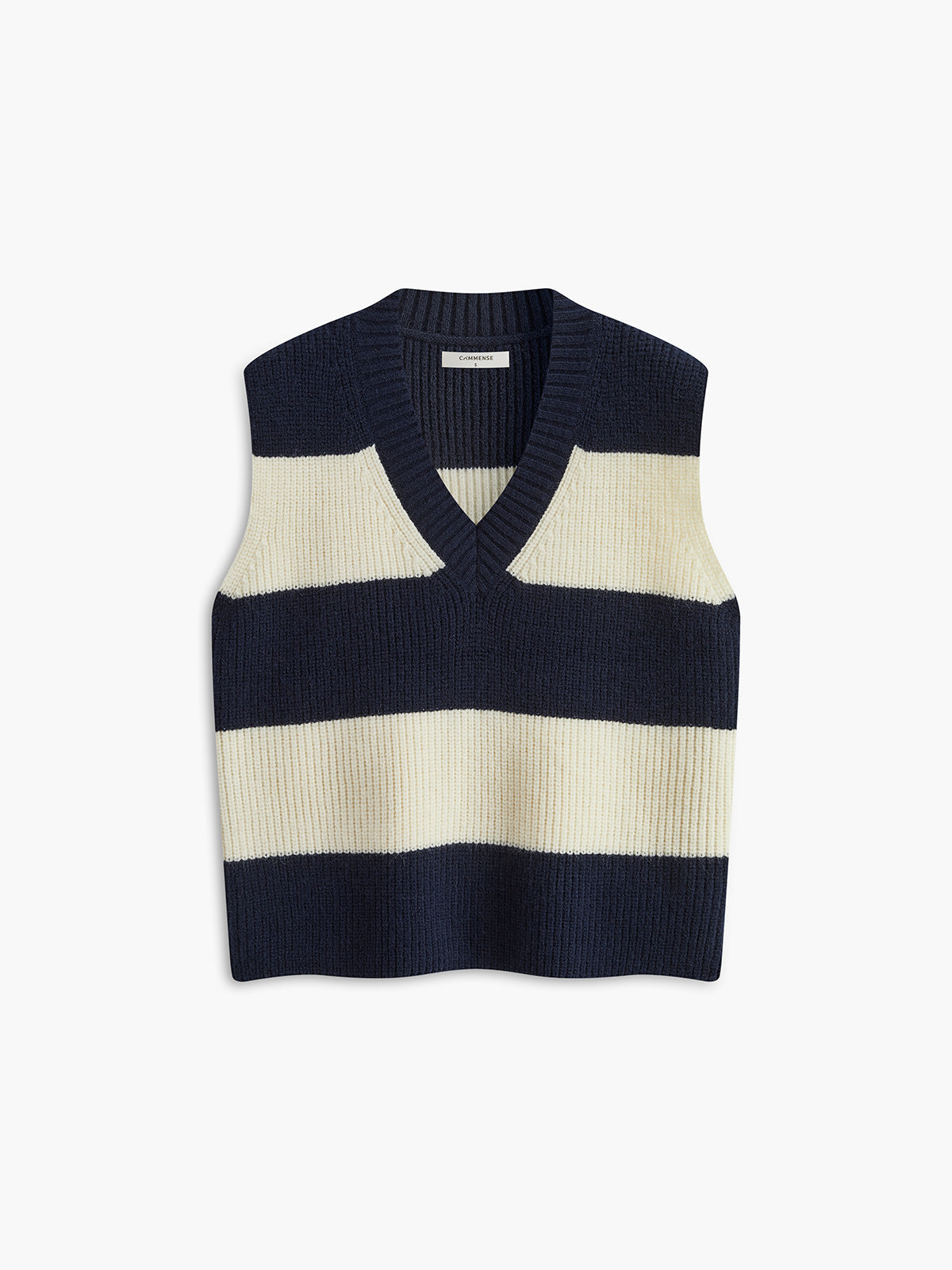 V-Neck Striped Sweater Vest