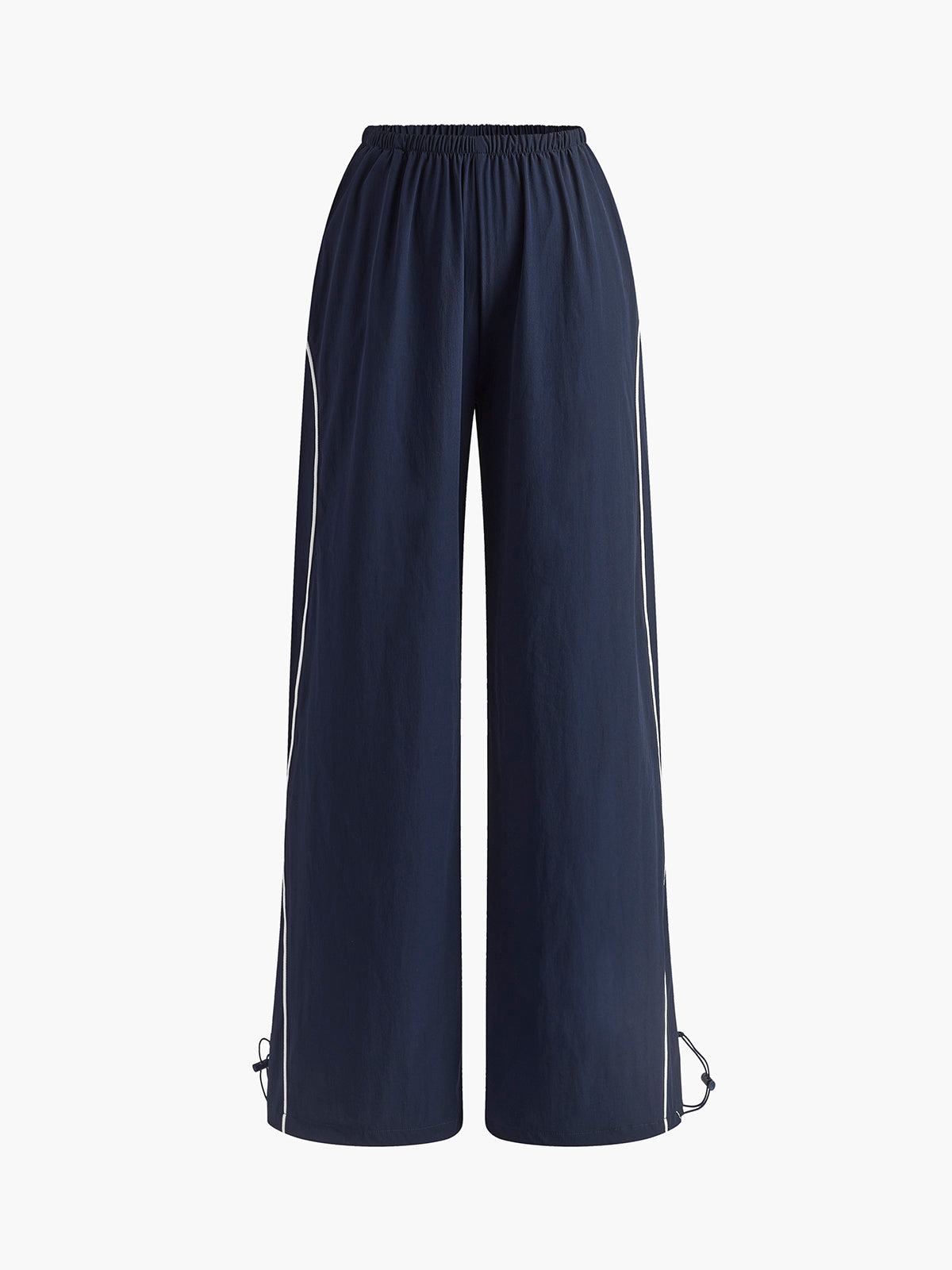 Contrast Piping Drawstring Pants