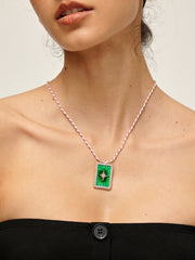 Boheme Green Bless Charm Necklace