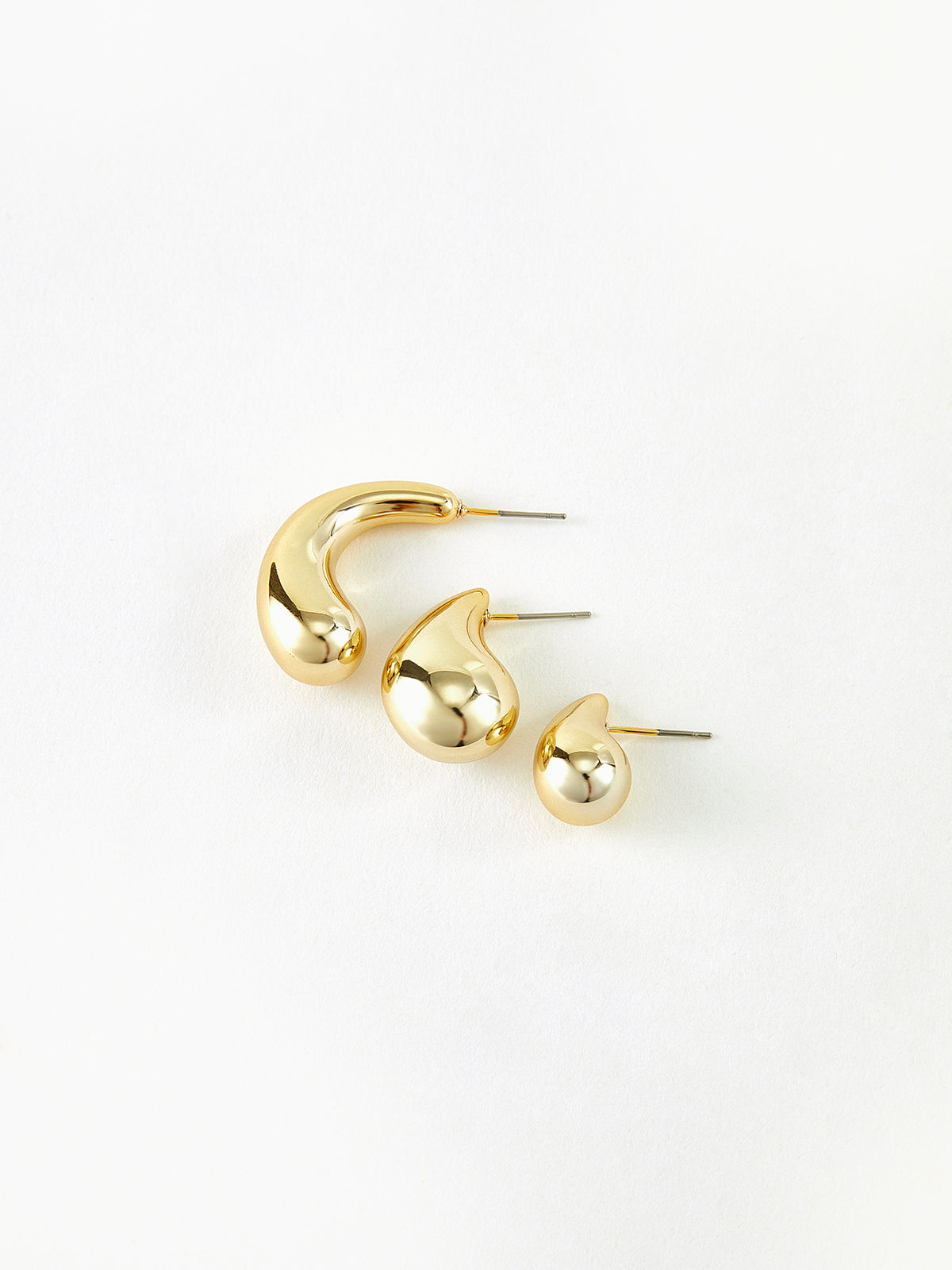 3pcs Water Drop Stud Earrings