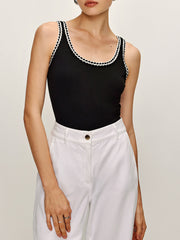 Cotton Contrast Trim Bodysuit