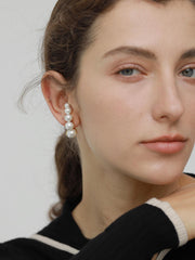 Pearl Clip Earrings With Spacer