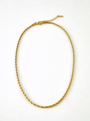 Minimalist Golden Twisted Necklace