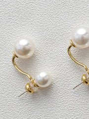 Elegant Double Pearl Stud Earrings