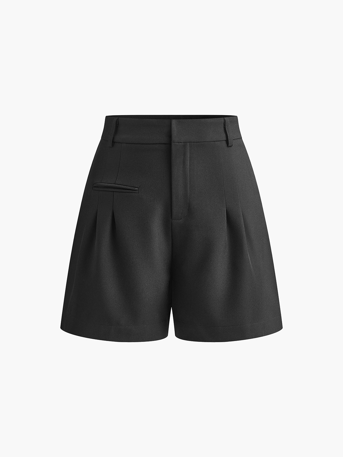 Casual Mid Waist Shorts Without Belt