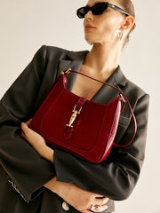 Magnet Closure Zipper Shoulder Bag