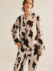 Cow Printed Loose Shirt