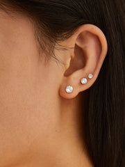 1pc Shinny Zircon Stud Earrings