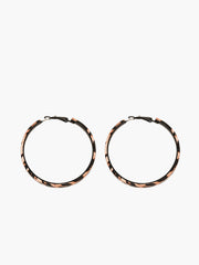 Leopard Printed Hoop Earrings