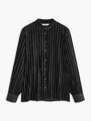 Vintage Pinstripe Button Polo Shirt