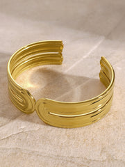 Wide Tunnel Open Bracelet