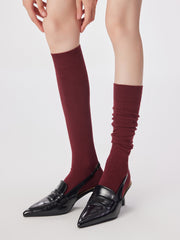 Ribbed Soft-Touch Calf Socks