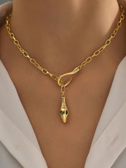 Rhinestone Snake Chain Necklace