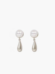 Pearl Water Drop Charm Earrings