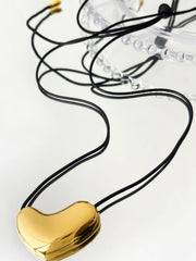 V-Shape Heart Rope Necklace