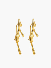 Left Golden Lava Drop Ear Cuff