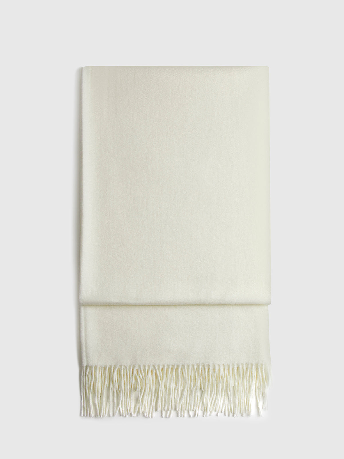 Wool-Blend Minimalist Tassel Scarf