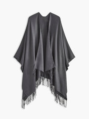 Versatile Plain Tassel Scarf