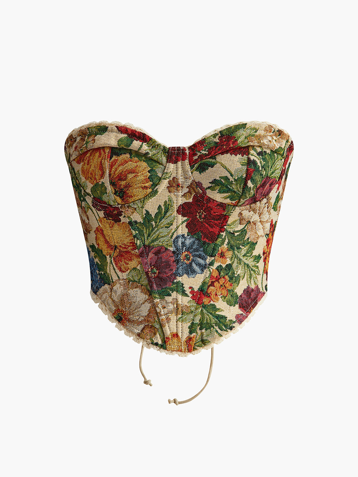 Floral Drawstring Corset