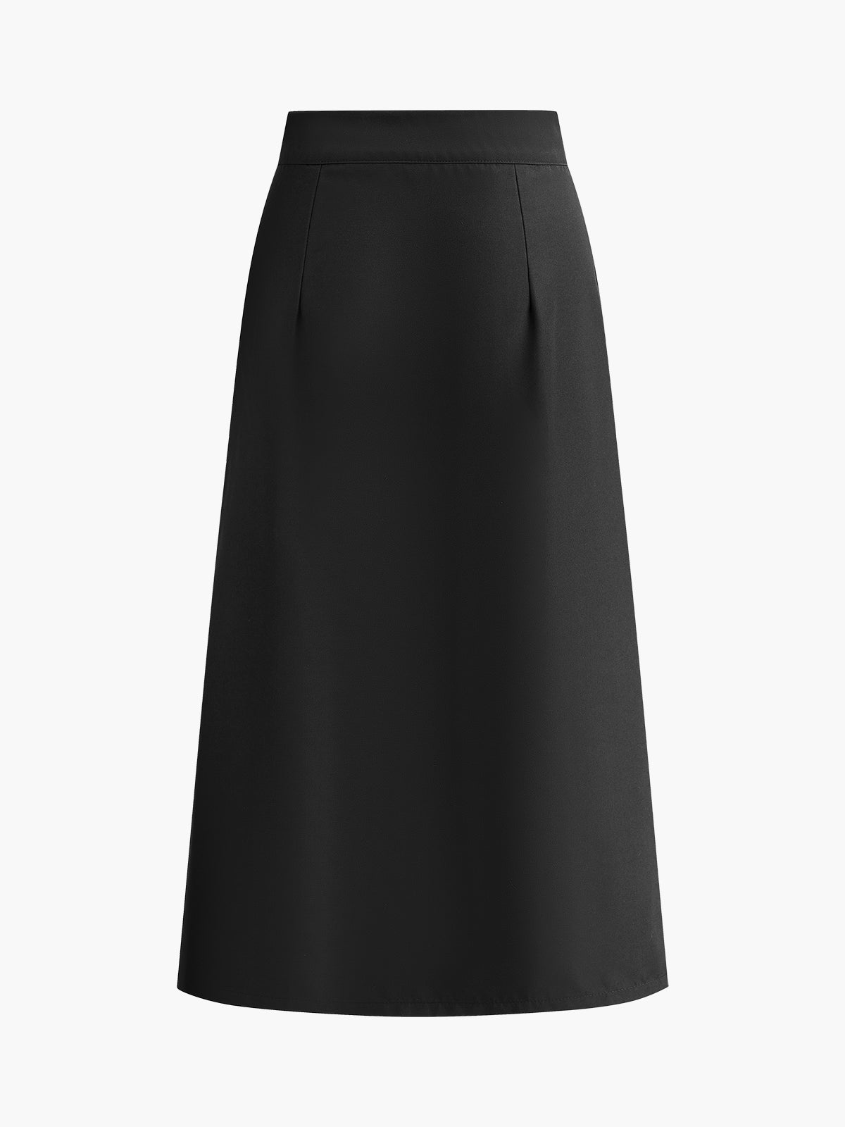 Metal Button Midi Skirt