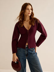 V-Neck Versatile Slim Fitted Cardigan